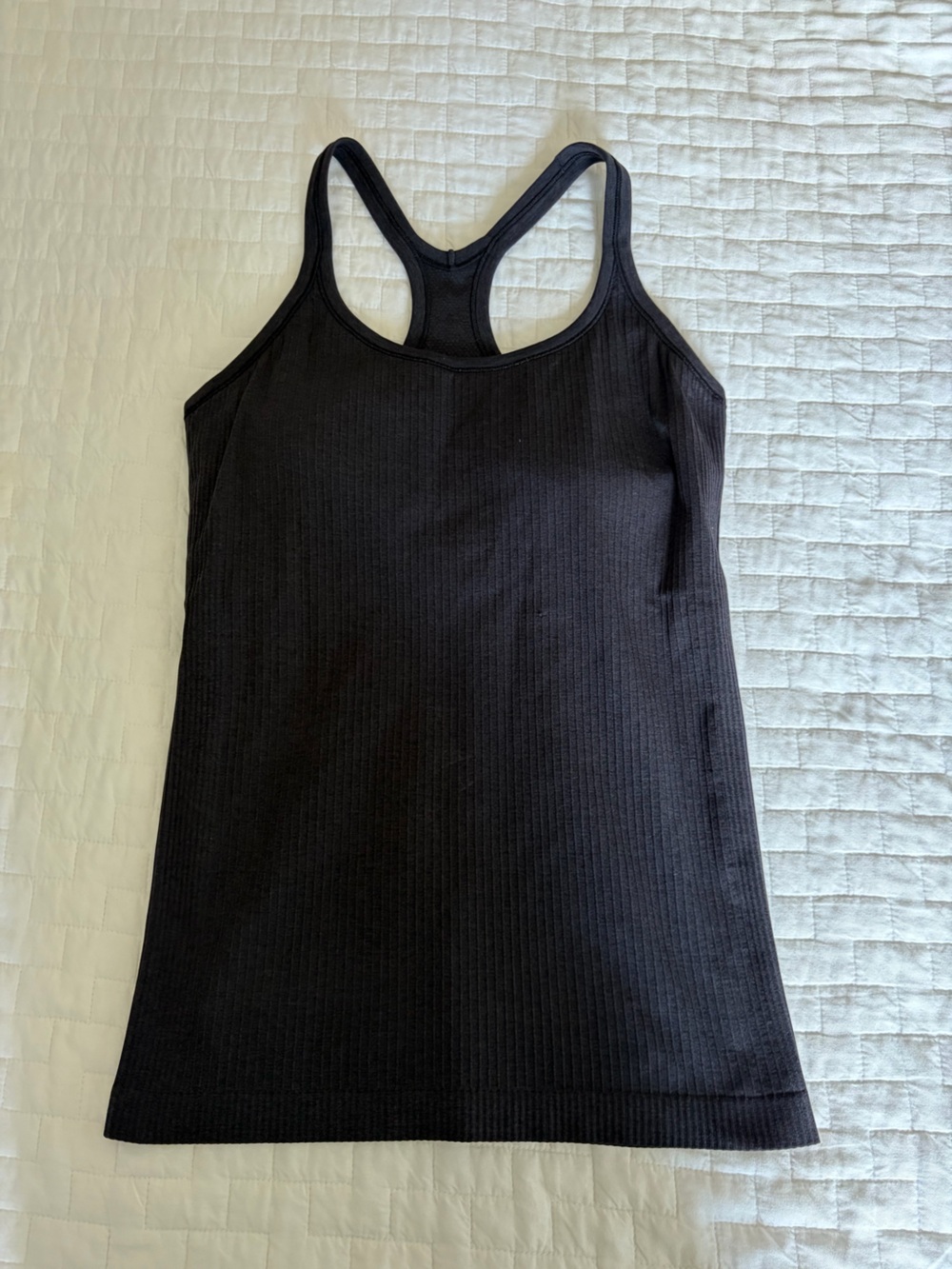 Ebb to Street Black Ribbed Racerback Tank Top